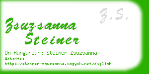 zsuzsanna steiner business card